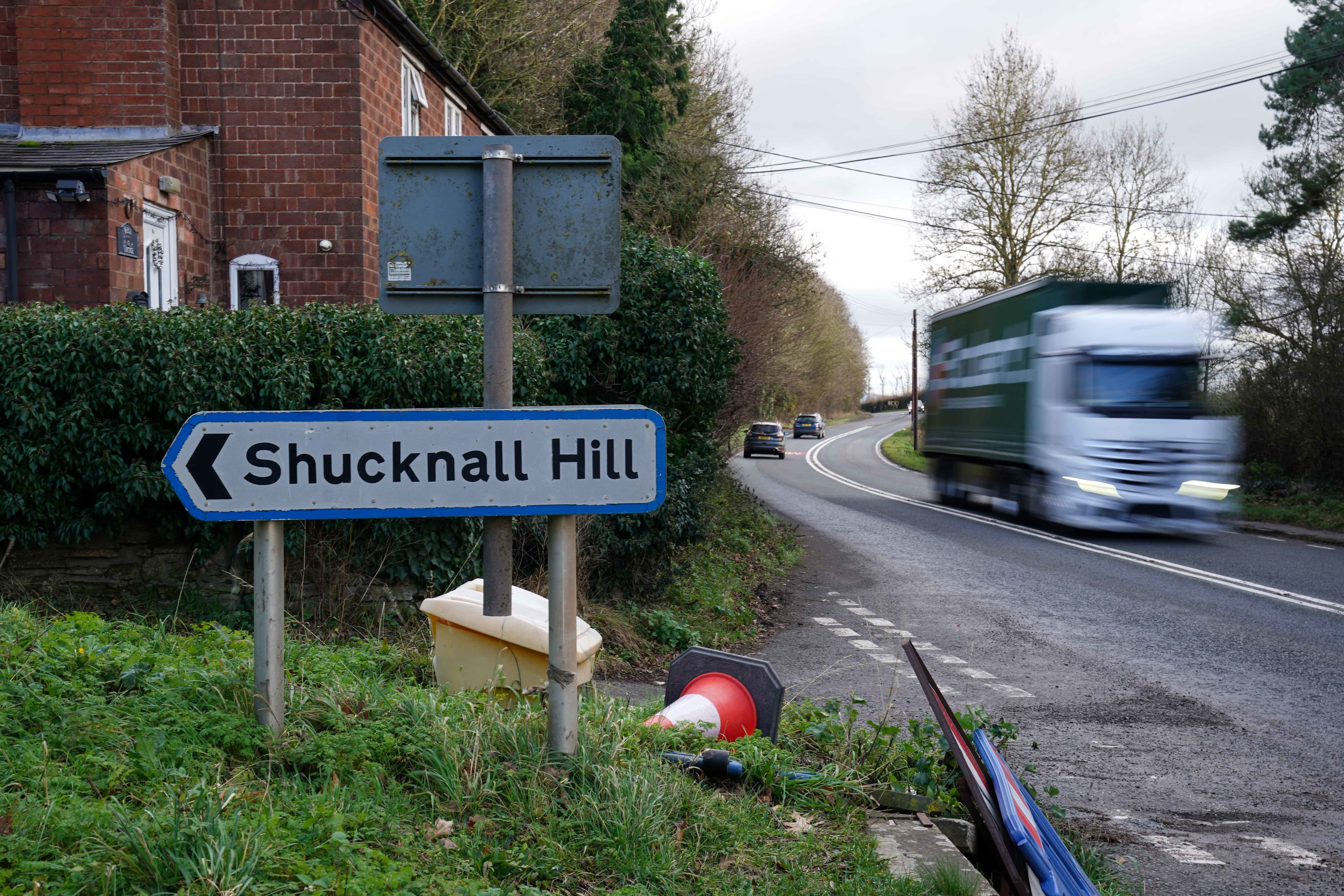 The crash occurred along the A4103 by Shucknall Hill, Herefordshire